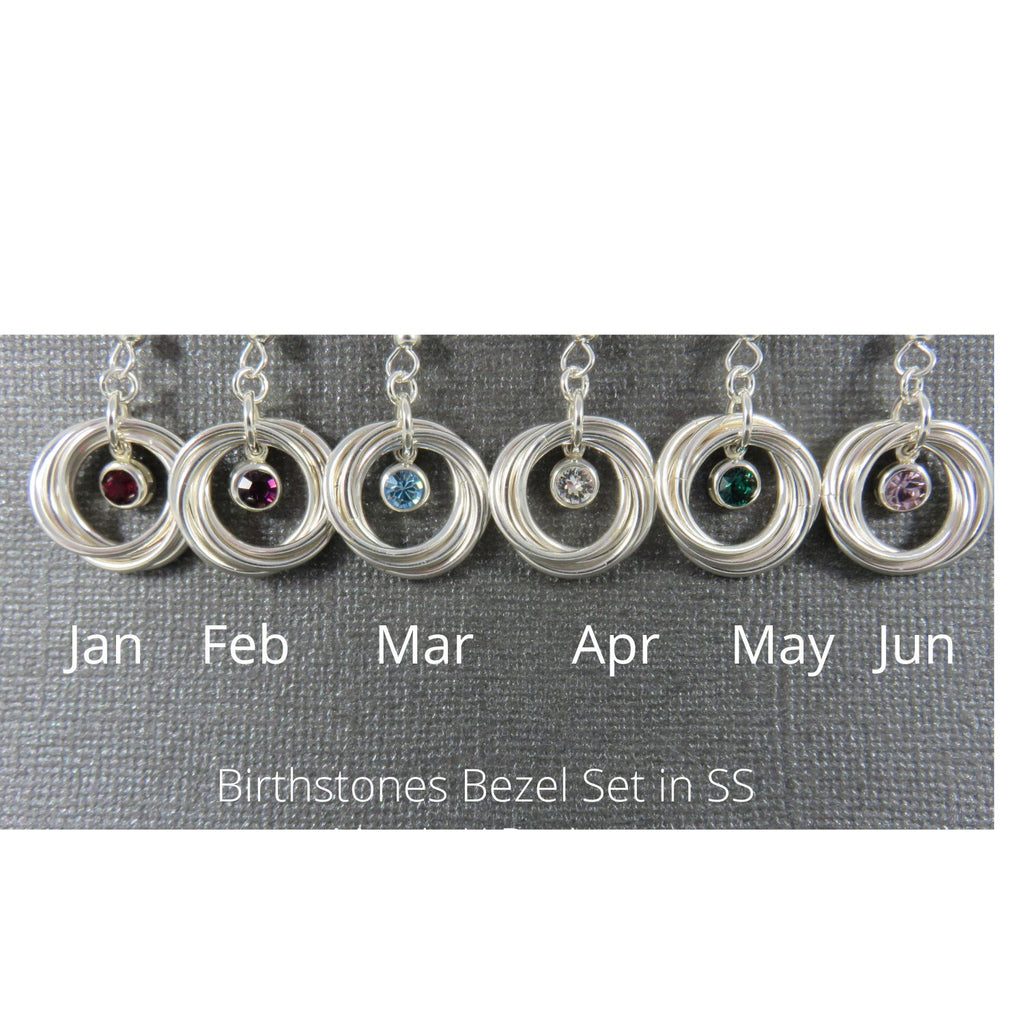 50th Birthday gift for Women, 5 rings, Birthstone, sterling silver, 5th anniversary, 50th anniversary, 5 friends, 5 children