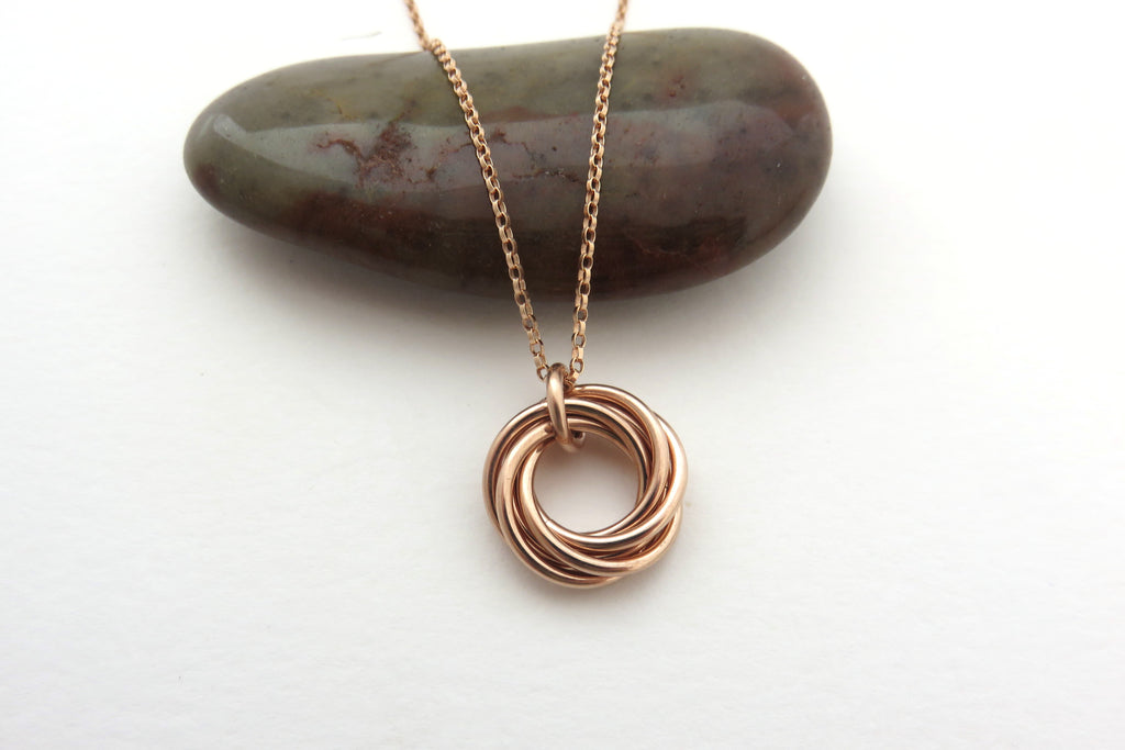 60th Birthday Gift for Women | Rose Gold Ring Necklace | 60th Birthday Gifts - Handmade Jewelry
