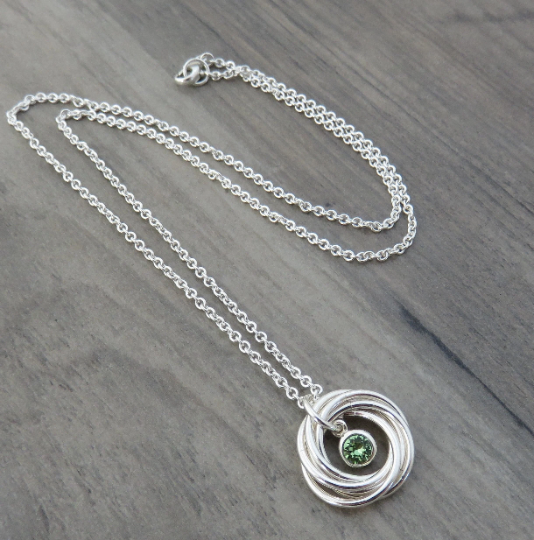 60th Birthday Gift for Women Sterling Silver Swarovski Necklace