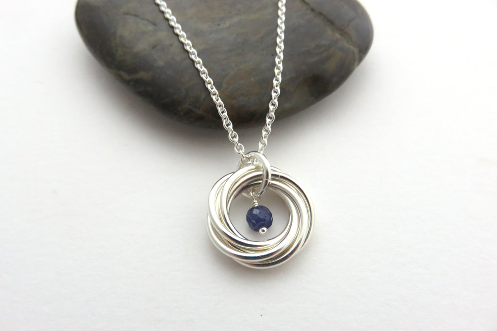 60th Birthday Gift | Sterling Silver Birthstone Necklace | 60th Birthday Gift for Women - Handmade Jewelry