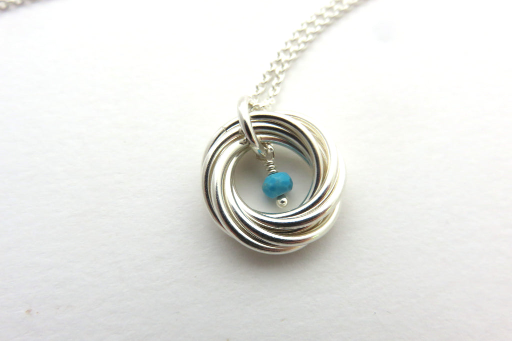 70th Birthday Necklace | Sterling Silver Birthstone Necklace | 70th Birthday Gifts - Handmade Jewelry