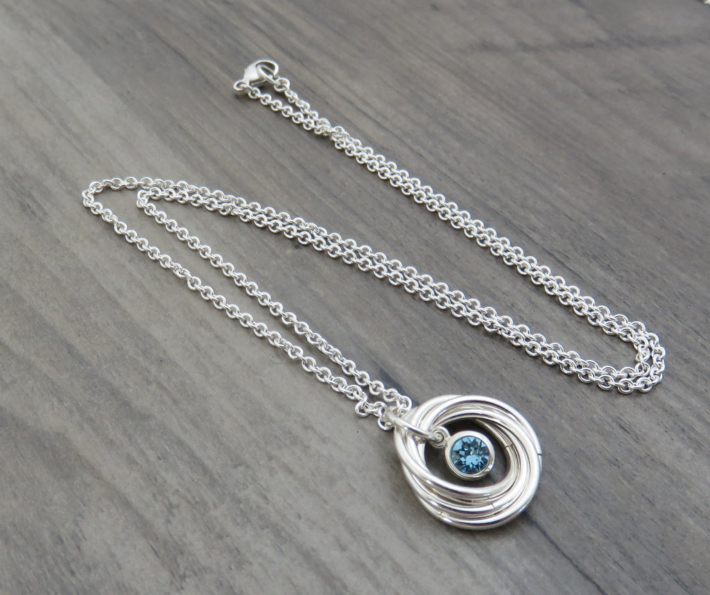 50th Birthday gift for Women, 5 rings, Birthstone, sterling silver, 5th anniversary, 50th anniversary, 5 friends, 5 children