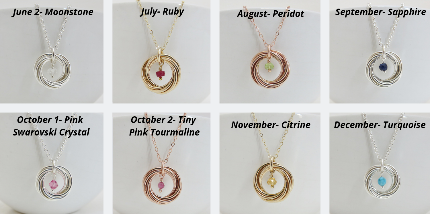 Tiny 9kt Gold 40th Birthday Love Knot Necklace - The Original 4 Links –  Honey Willow - handmade jewellery