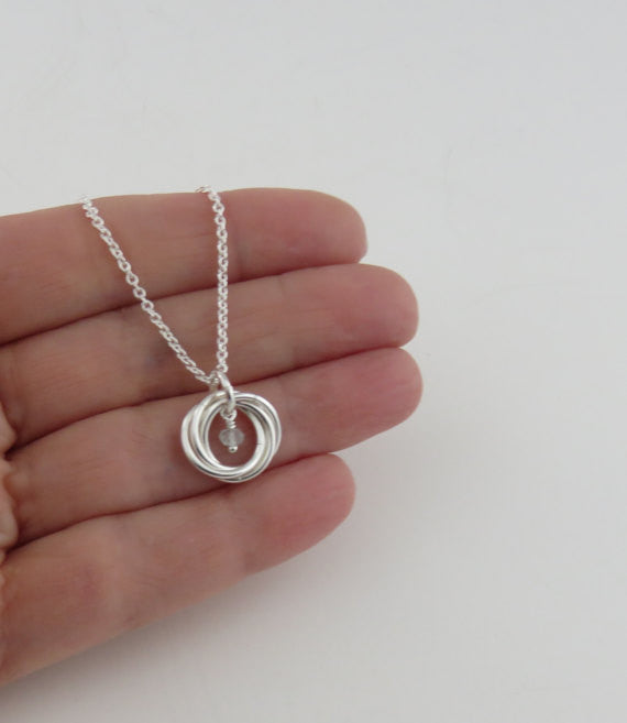 Personalised Sterling Silver 40th Birthday Necklace