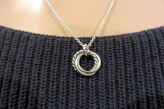 30th Birthday Gift for Her | Sterling Silver Twist Necklace | 30th Birthday Gifts - Handmade Jewelry