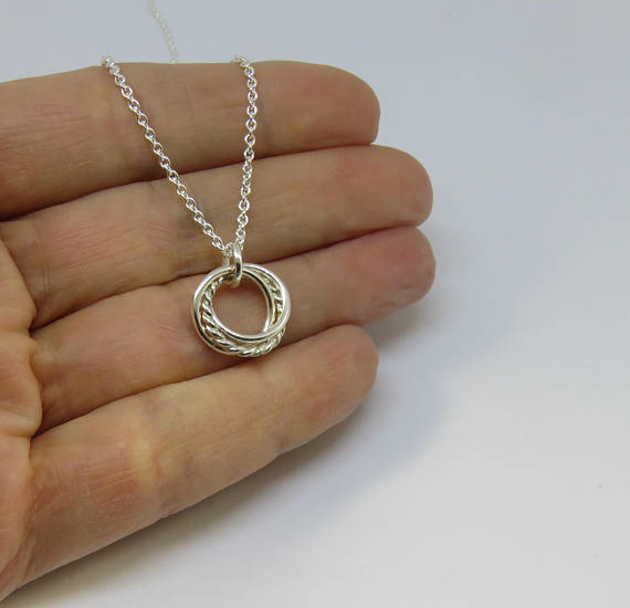 30th Birthday Gift for Her | Sterling Silver Twist Necklace | 30th Birthday Gifts - Handmade Jewelry