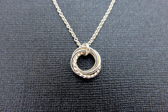 40th Birthday Gift for Women | Sterling Silver Twist Necklace | 40th Birthday Necklace - Handmade Jewelry