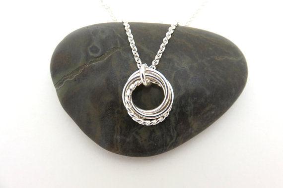 40th Birthday Gift for Women | Sterling Silver Twist Necklace | 40th Birthday Necklace - Handmade Jewelry