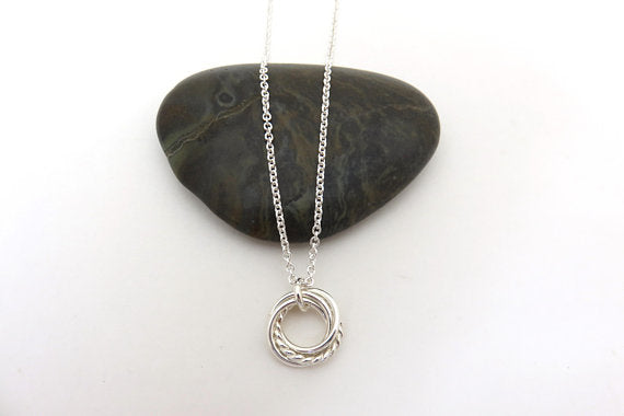 40th Birthday Gift for Women | Sterling Silver Twist Necklace | 40th Birthday Necklace - Handmade Jewelry