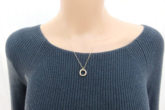 30th Birthday Gift for Her | Gold Birthday Ring Necklace | 30th Birthday - Handmade Jewelry