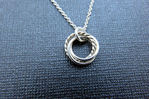 30th Birthday Gift for Her | Sterling Silver Twist Necklace | 30th Birthday Gifts - Handmade Jewelry