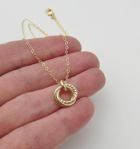 30th Birthday Necklace | Gold Twist Necklace - Handmade Jewelry