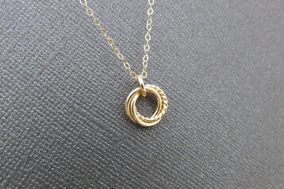 30th Birthday Necklace | Gold Twist Necklace - Handmade Jewelry