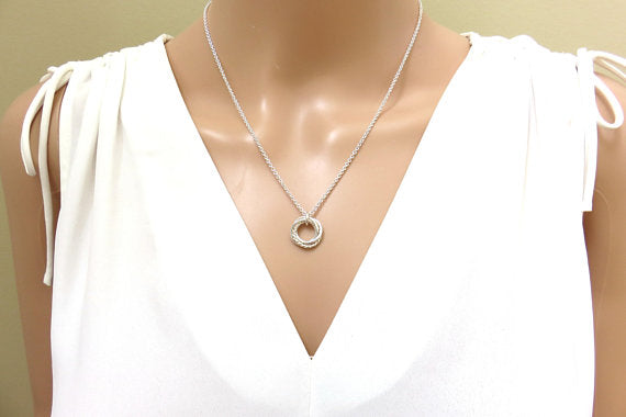 40th Birthday Gift for Women | Sterling Silver Twist Necklace | 40th Birthday Necklace - Handmade Jewelry