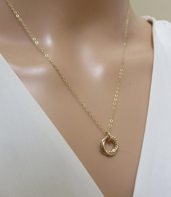 30th Birthday Necklace | Gold Twist Necklace - Handmade Jewelry