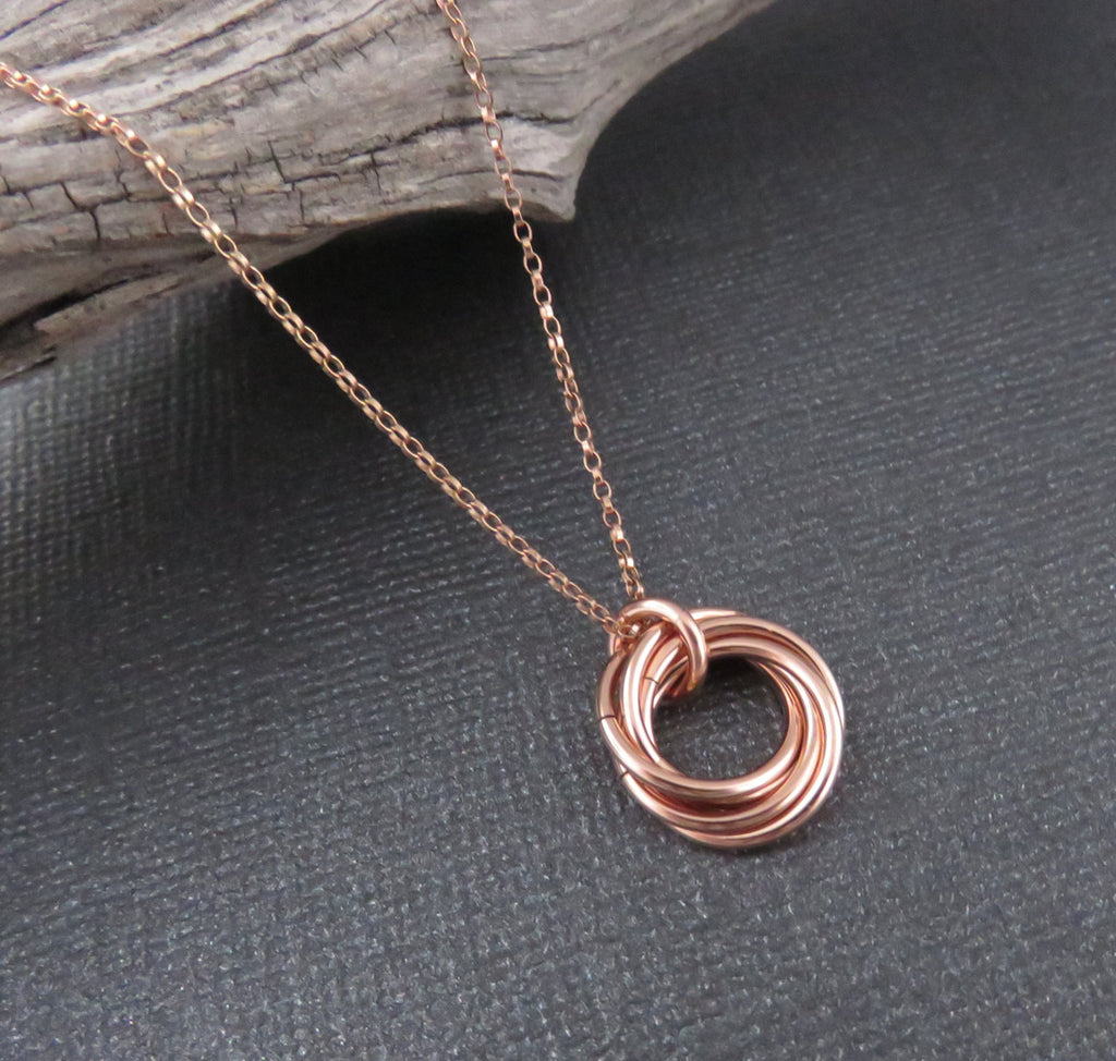 50th Birthday Necklace | Rose Gold Birthday Necklace | 50th Birthday Gifts - Handmade Jewelry