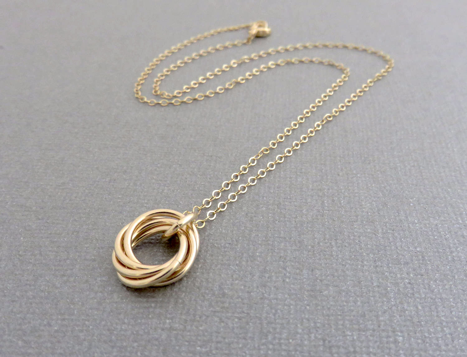 50th Birthday Necklace Gold Birthday Ring Necklace 50th