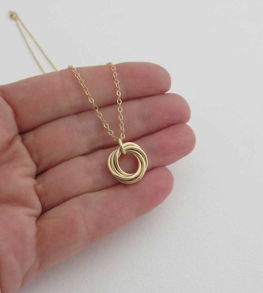 50th Birthday Necklace | Gold Birthday Ring Necklace | 50th Birthday Gift for Women - Handmade Jewelry