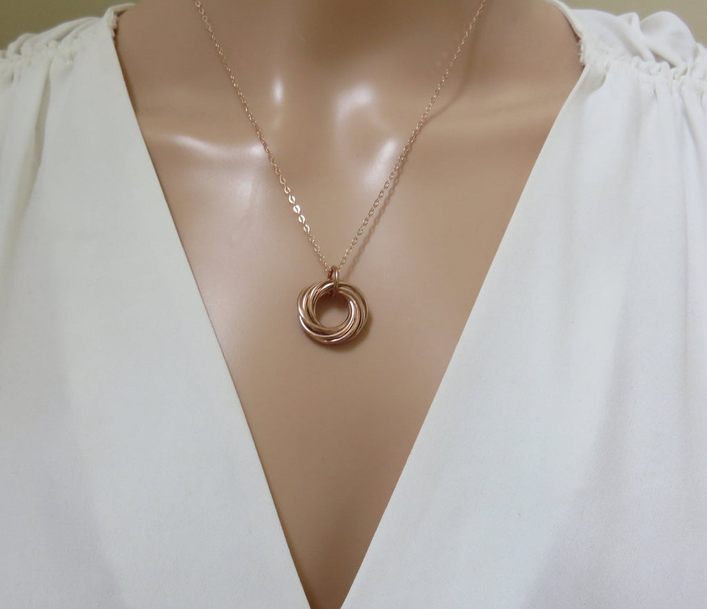 80th Birthday Gift | Rose Gold Necklace | 80th Birthday Necklace - Handmade Jewelry