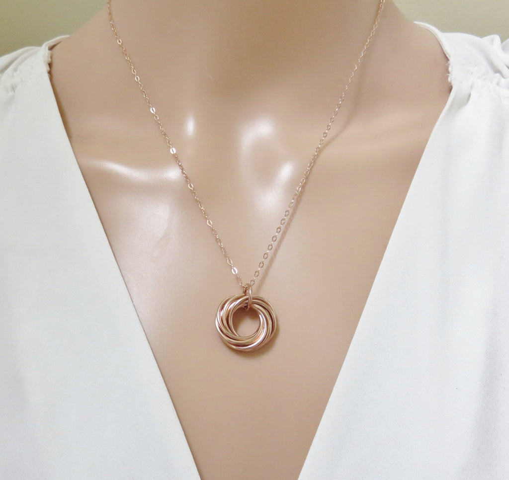 70th Birthday Gift for Women | Rose Gold Necklace | 70th Birthday Gifts - Handmade Jewelry