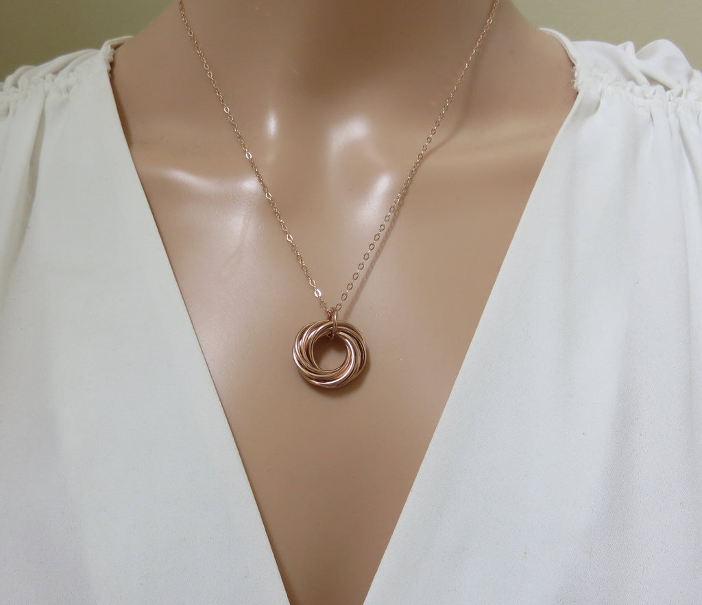 90th Birthday Gift for Women | Rose Gold Necklace | 90th Birthday Gifts - Handmade Jewelry
