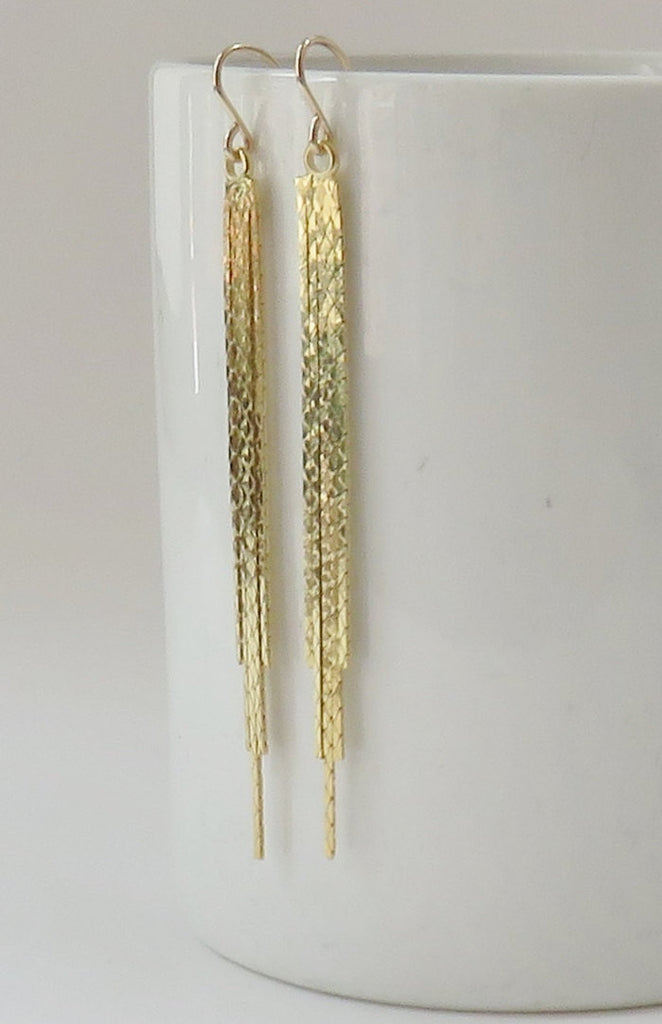 Tassels Eight (8) Gold 7” From Tassel Top To End Of Fringe 1.5 “ Across  Widest